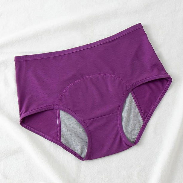 Women Menstrual Panties Comfort Leak Proof Underwear Physiological Pants  For Women Girls New-XLPurple 