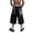 Black, variant on Men's Casual Jean Washed Denim Shorts For Summer Casual Loose Fit Cargo Cut Off Five Inch Inseam Pants