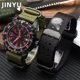 thumbnail image 4 of Correa de reloj de nailon de 22 mm y 23 mm para L-uminox 3051 3150, correa de reloj negra y verde, correa deportiva resistente al agua, 4 of 5