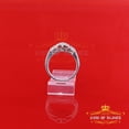 thumbnail image 6 of King of Bling's White 925 Sterling Silver Heart Cubic Zirconia 1.11ct Womens Fancy Ring Size 7, 6 of 13