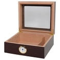 thumbnail image 4 of Quality Importers HUM-25HYG Glass Desktop Humidor, Brown, 4 of 4