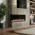 thumbnail image 5 of Modern Ember Skyline 60 Inch Linear 3 Sided Smart Electric Fireplace - 70+ Color Options | Compatible with Alexa and Google Assistant, 5 of 8