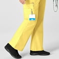 thumbnail image 4 of Wink Origins Romeo - Women's Flare Leg Cargo Scrub Pant, Yellow, 3X, 4 of 5