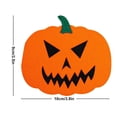 thumbnail image 4 of Posavasos Calabaza Fieltro para Halloween Manteles Individuales Antideslizantes Casera Color Naranja 6 Uds., 4 of 4