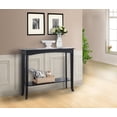 thumbnail image 2 of Black Wood Occasional Entryway Console Sofa Table With Storage Shelf, 2 of 4
