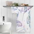 thumbnail image 5 of Dreamtimes Watercolor Butterflies Bath Towels Set 1 Bath Towel 1 Washcloth Extra Absorbent 100% Cotton Towels, Super Soft Bathroom Towels for Home, Hotel, 5 of 7