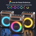 thumbnail image 3 of Bocina Karaoke JYX, Máquina de Karaoke, Altavoz Bluetooth con 2 Micrófonos de Karaoke, Altavoz Portátil con DJ Luces, Altavoces Bluetooth Sistema PA Soporte FM/USB/TF/REC/AUX, para la Party Fiesta, 3 of 12