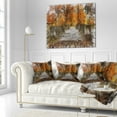 thumbnail image 2 of Designart Beautiful Watercolor Autumn Forest - Landscape Printed Throw Pillow - 16x16, 2 of 4