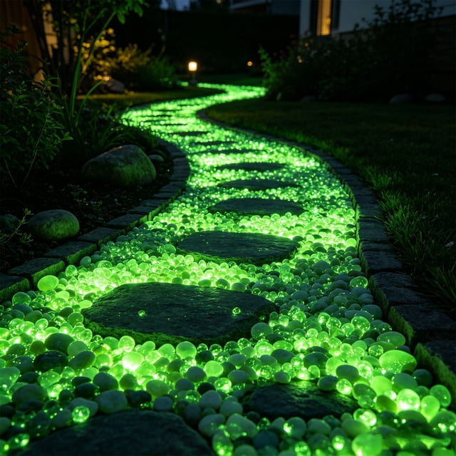 200 Aquarium-shaped Street-side Pool Decorations Glowing Ice Cubes And Night Light Stones