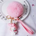 thumbnail image 1 of Sanrio-Llavero de Hello Kitty Y2k, bonito llavero Kawaii de Hello Kitty Things, Bola de piel de conejo de felpa, adornos de bolsa, regalos de joyería YAOSANBAO BAO unisex, 1 of 2