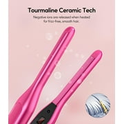 مكواة مسطحة Terviiix Pencil ، 0.3 مكواة شعر صغيرة ، كلها وردية