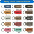 thumbnail image 2 of Left Facing Wheelchair with Flames Keychain Leatherette Rectangle - Laser Engraved - Many Colors - Key Chain Ring - handicap hot rod hotrod - Red, 2 of 2
