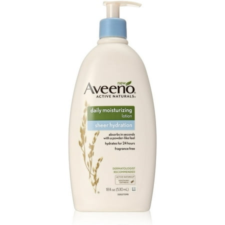 2 Pack - Aveeno Active Naturals Daily Moisturizing Lotion, Sheer Hydration 18 oz