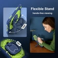 thumbnail image 6 of SaniMore Case foriPad 10.2 inch 9th/8th/7th Generation (2021/2020/2019), Shockproof Bumper Shoulder Strap 360° Rotating Handle Bracket + Pencil Holder Tri-layer Hybird Anti-drop Kids Shell, Navy+Green, 6 of 8