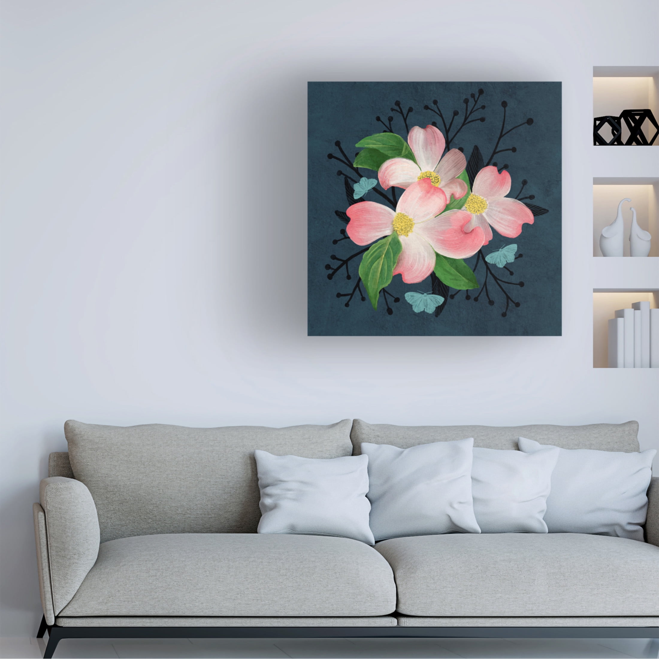 Trademark Fine Art Katie O'Shea Pink Dogwoods II Canvas Wall Art