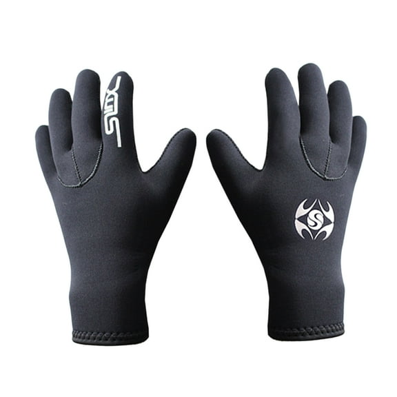 Homoyoyo Snorkeling Gloves Neoprene Anti-Scratch for Diving Use Black 1Pair