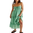 thumbnail image 2 of PENGXIANG Femmes Été Longues Robes Spaghetti Sangle Dos Nu Étagé Robe Maxi, 2 of 5
