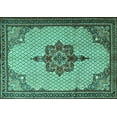 thumbnail image 1 of Ahgly Company Indoor Rectangle Persian Turquoise Blue Traditional Area Rugs, 2' x 5', 1 of 4
