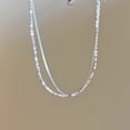 thumbnail image 1 of Collar de espiga para mujer, collares chapados en oro en capas, gargantilla de cadena de serpiente con clip grueso y fino para mujeres y niñas, 1 of 5