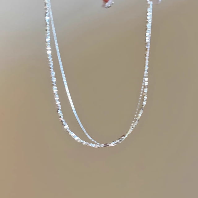 Collar de espiga para mujer, collares chapados en oro en capas, gargantilla de cadena de serpiente con clip grueso y fino para mujeres y niñas