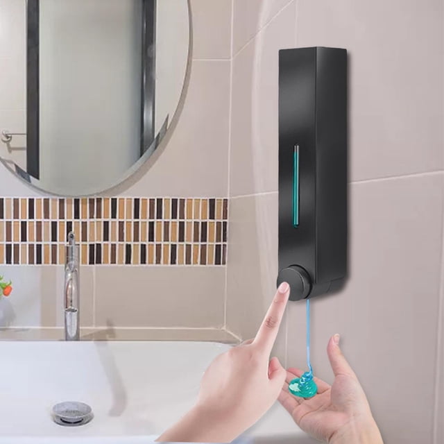 Dispensador de jabón Perfecl plástico con bomba de 420ml Negro