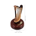 thumbnail image 6 of WEUVEB Brown Classical Harp Music Box - Elegant Handmade Craft, Ideal Gift for Music and Collectors, 6 of 8