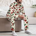 thumbnail image 7 of Naloa Rose Flowers Men’s Pajamas Set - Long Sleeve Button Down Sleep Shirt and Pajama Bottoms Sleepwear Set-X-Large, 7 of 7