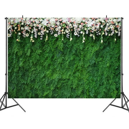Image of Plant Photography Background Wedding Backdrop Imitation Plants 150*210cm Lawn Green Birthday Decor Artificial Flowers