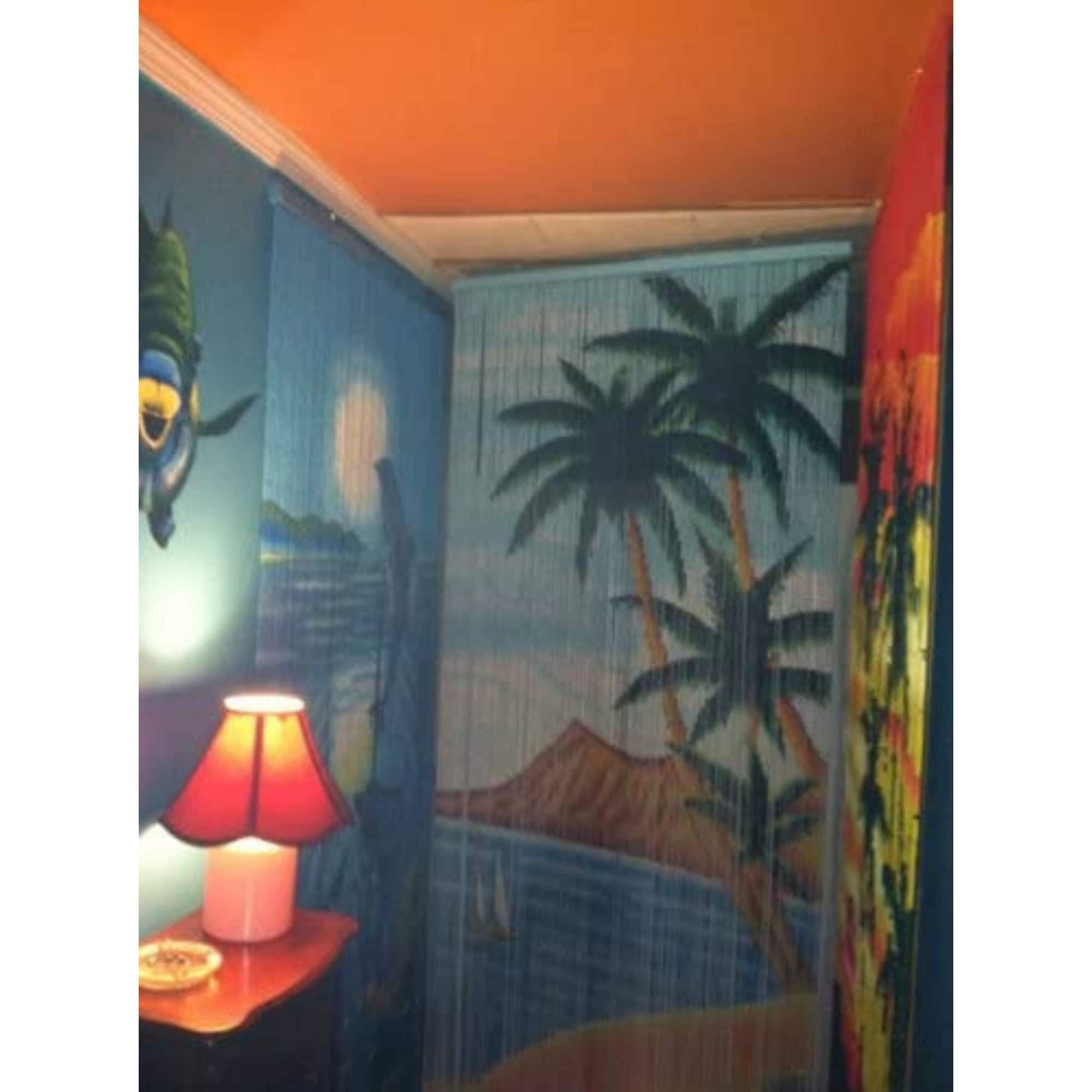 Beaded Doorway Curtains Bead Strands For Living Room Bedroom Door Kitchen Handmade Japanese 125 String Vintage Divider Tropical Beach Nature