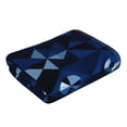 thumbnail image 4 of Polyester Long Towel Multi-Size Water Absorption Good Bright Fluffy Soft For Bathroom Swimming Pool Beach Outdoor Travel Midnightblue Geometric Patterns_2, 4 of 8