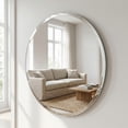 thumbnail image 2 of Gleamira 30" Frameless Bathroom Mirror Round Beveled Edges Wall Mirror Decorative Vanity Mirror for Bathroom, 2 of 6