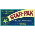 thumbnail image 2 of Anonymous 14x9 Gold Ornate Wood Frame and Double Matted Museum Art Print Titled - Star-Pak Vegetables and Fruits Label (1930-1950), 2 of 4