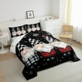 thumbnail image 3 of Feelyou Funny Gnome Full Size Comforter Sets, Checkered Geometric Bedding Comforter Set, Christmas Snowflake Reversible Bedding Sets, Ultra Soft Home Decor,3-Piece, 3 of 8
