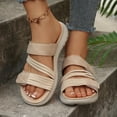 thumbnail image 2 of HBGVBA Womens Summer Sandals Stylish Versatile Wedge Heel Plus Size Summer Trend Soft Sole Comfortable Casual Shoes 39, 2 of 4