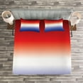 thumbnail image 3 of Ambesonne Ombre Quilted Bedspread Set 3 Pcs, Patriotic Inspired Colors, King Size, Indigo Vermilion, 3 of 3