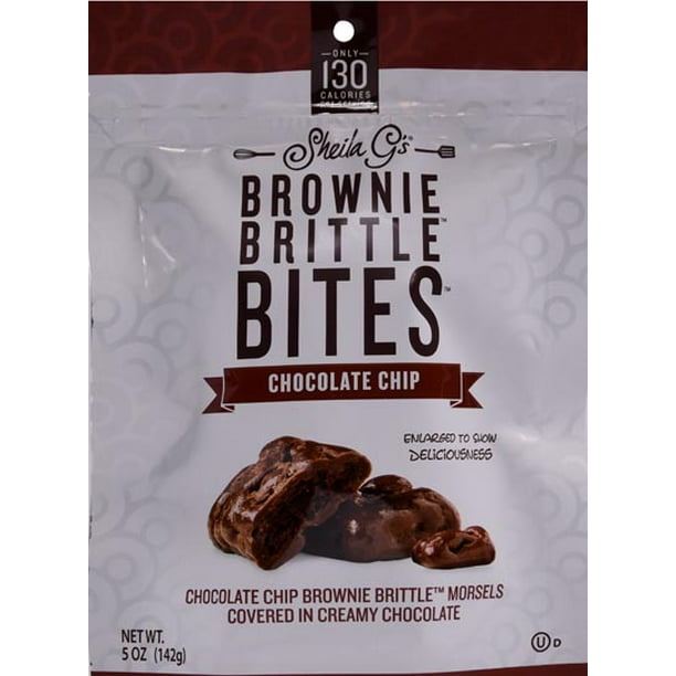Sheila Gs Brownie Brittle Bites Chocolate Chip Flavor, 5 Oz.