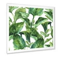 thumbnail image 2 of Designart 'Foliage Of Tropical Leaves On White' Tropical Framed Art Print, 2 of 4