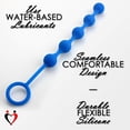 thumbnail image 2 of LeLuv Smooth Silicone Row of 5 Anal Beads Black, 2 of 3