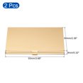 thumbnail image 2 of Uxcell 3.6x2.3x0.3 Inch Name Cards Case Alloy Business Card Holder 2 Pack Champagne Gold, 2 of 5
