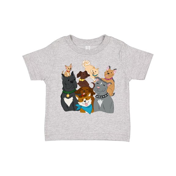 Inktastic Happy Dog Family Boys or Girls Toddler T-Shirt