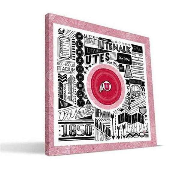 Paulson Designs UTPG2424 Utah Pictograph Canvas, 24 x 24 in.