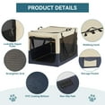 thumbnail image 3 of Pet Playpen Dog Crates for Dogs, Adjustable Fabric Cover by Spiral Iron Pipe, Strengthen Sewing Dog Travel Crate 3 Door Design,Dog Crate, 3 of 6