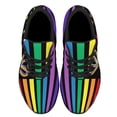 thumbnail image 2 of Unisex Rainbow Sneakers, LGBT Shoes for Men Women Lightweight Breathable Running Shoes Black Size 9.5, 2 of 7