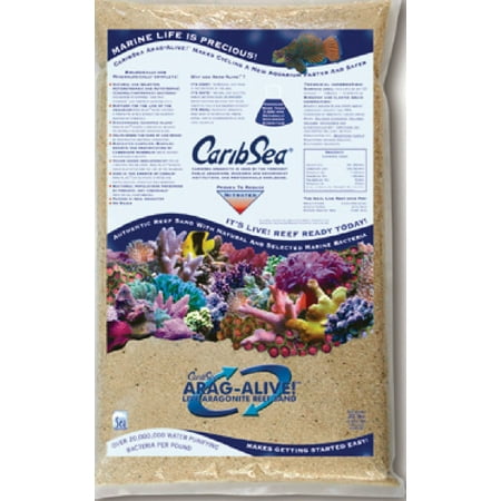 Caribsea Inc-Arag-alive Reef Sand Indo-pacific- Black 20 Pound (Case of 2