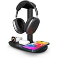 thumbnail image 1 of Headphone Stand with Wireless Charger, 4 In 1 Charging Station, 1 of 5
