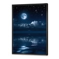 thumbnail image 3 of Designart 'Full Moon Night in Cloudy Sky I' Nautical & Coastal Framed Canvas Wall Art Print, 3 of 5