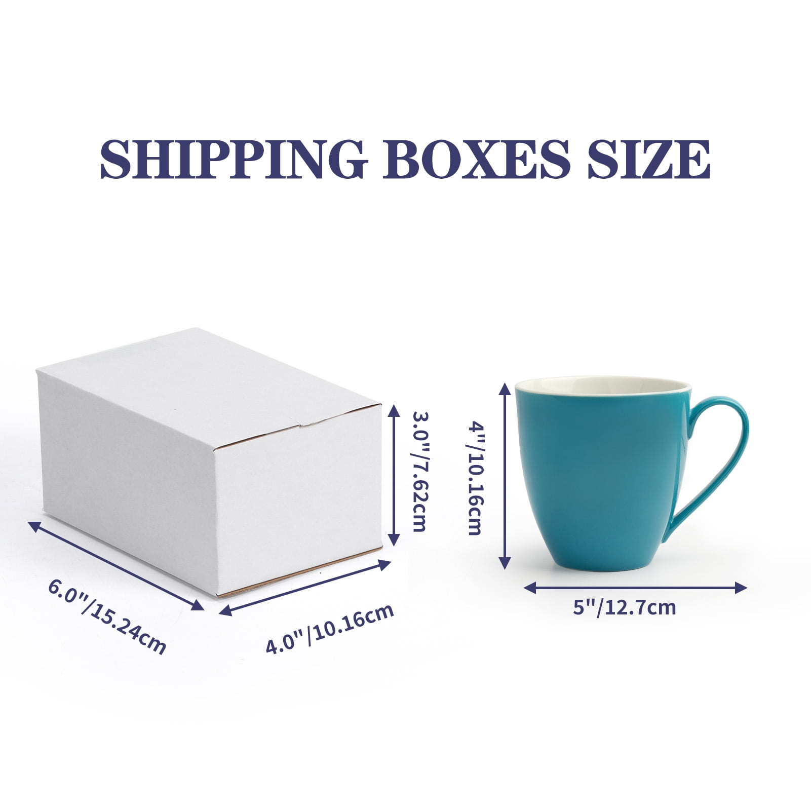 6x4x3 Shipping Boxes Set of 40, White Corrugated Cardboard Box for Small Business