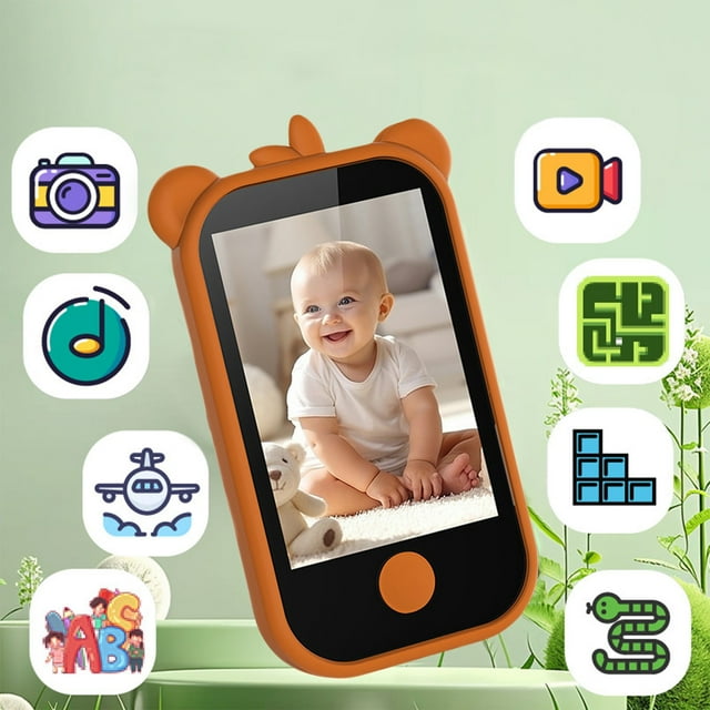 Juguetes de piscina, juguetes para bebés, juguetes para niños pequeños, mini teléfono con cámara digital HD, dispositivo multifuncional para fotos y videos para estudiantes, teléfono móvil para niños.