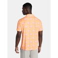 thumbnail image 3 of Birdie Bound Men's and Big & Tall Flamingo Floatie Print Polo Top, Sizes XS-4XLT, 3 of 5