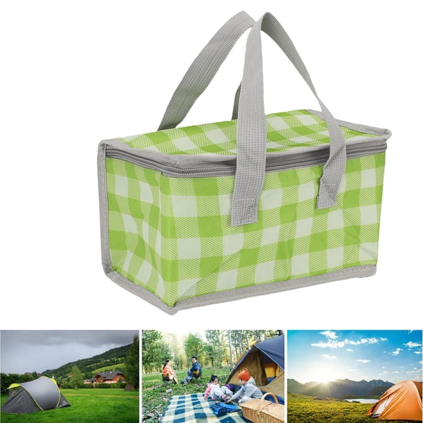 Bolsa De Picnic Aislada, Bolso De Refrigerador Plegable Reutilizable Para Bebida De Comida Fría Caliente, Con Tela De Oxford A Prueba De Salpicaduras Para Acampar Al Aire